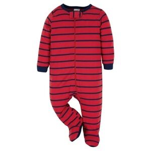 Carter's • Red and Navy Striped Footie Pajamas or sleeper